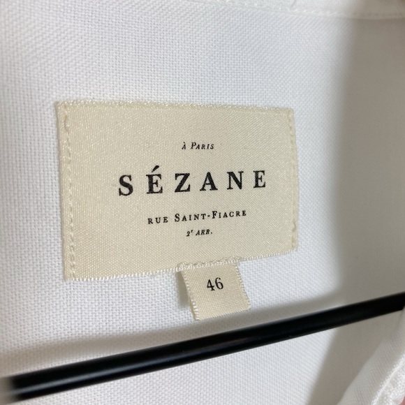 Sezane Chlo Gold Hearts Embroidered Shirt - Picture 7 of 12